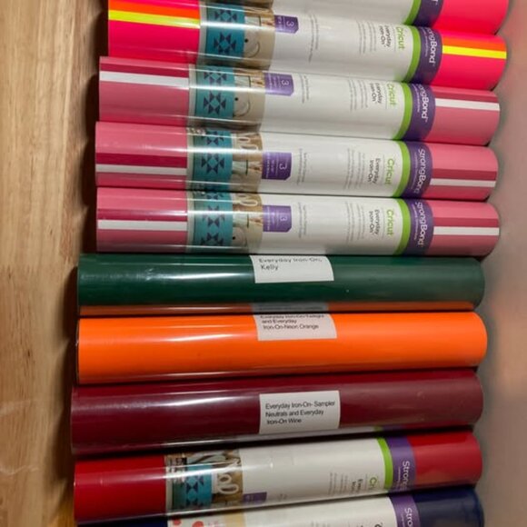 Lot of 44 Rolls of Cricut Iron-On/Heat Transfer Vinyl for Cricut, Silhouette - Picture 2 of 7